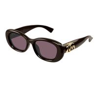 Gucci GG1829SK 004 Woman Sunglasses Injected Brown Violet Round