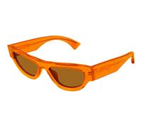 Gucci GG1834S 013 Woman Sunglasses Acetate Orange Brown Cat Eye