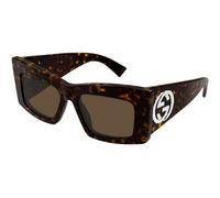 Gucci GG1842S 002 Woman Sunglasses Acetate Havana Brown Butterfly