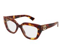 Gucci GG1847O 002 Woman Optical frames Acetate Havana Transparent Cat Eye