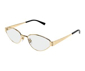 Gucci GG1853O 001 Woman Optical frames Metal Gold Transparent Geometric