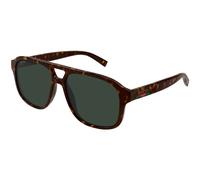 Gucci GG1856S 002 Man Sunglasses Injected Havana Green Pilot