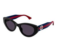 Gucci GG1862S 004 Woman Sunglasses Acetate Black Violet Cat Eye