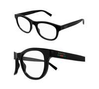 Gucci GG1928O Man Lettering Logo Black Eyeglasses with eSHADES Luxury Eyewear Kit Bundle