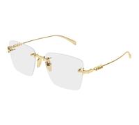 Gucci GG1938O 001 Woman Optical frames Metal Gold Transparent Squared