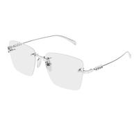 Gucci GG1938O 002 Woman Optical frames Metal Silver Transparent Squared