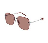 Gucci GG1955SA 003 Woman Sunglasses Metal Silver Red Squared
