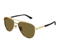 Gucci GG1962S 004 Man Sunglasses Metal Gold Brown Pilot