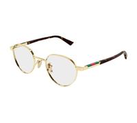 Gucci GG1963O 002 Man Optical frames Metal Gold Transparent Round