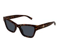 Gucci GG1982S 002 Woman Sunglasses Injected Havana Blue Cat Eye