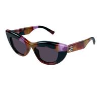 Gucci GG2031S 002 Woman Sunglasses Acetate Havana Violet Cat Eye