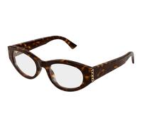 Gucci GG2041O 002 Woman Optical frames Acetate Havana Transparent Round