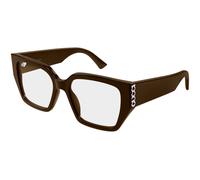 Gucci GG2042O 003 Woman Optical frames Acetate Brown Transparent Butterfly