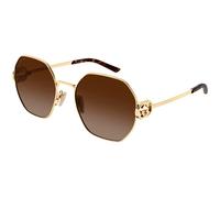 Gucci GG2046S 003 Woman Sunglasses Metal Gold Brown Geometric