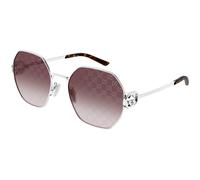 Gucci GG2046S 004 Woman Sunglasses Metal Silver Red Geometric