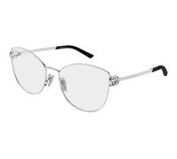 Gucci GG2049O 003 Woman Optical frames Metal Silver Transparent Butterfly