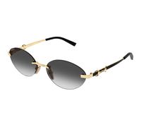 Gucci GG2051S 001 Woman Sunglasses Metal Gold Grey Round