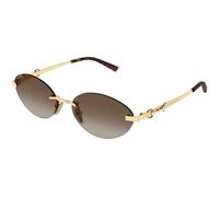 Gucci GG2051S 004 Woman Sunglasses Metal Gold Brown Round