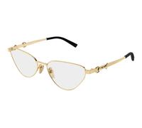 Gucci GG2054O 002 Woman Optical frames Metal Gold Transparent Cat Eye