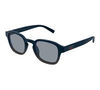 Gucci GG2106S 004 Man Sunglasses Injected Blue Grey Round