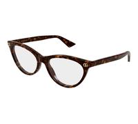 Gucci GG2112O 002 Woman Optical frames Acetate Havana Transparent Cat Eye