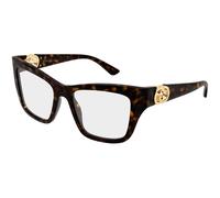 Gucci GG2124O 002 Woman Optical frames Injected Havana Transparent Cat Eye