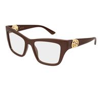 Gucci GG2124O 004 Woman Optical frames Injected Brown Transparent Cat Eye