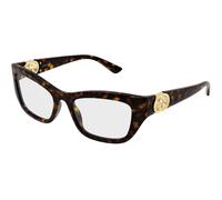 Gucci GG2125O 002 Woman Optical frames Injected Havana Transparent Cat Eye