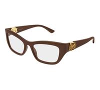 Gucci GG2125O 004 Woman Optical frames Injected Brown Transparent Cat Eye