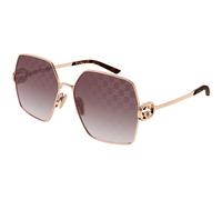 Gucci GG2163S 004 Woman Sunglasses Metal Gold Red Squared