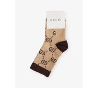 Gucci Gucci Gg Cotton-Blend Socks 1-12 Years Beige/ Dark Brown 2 Years