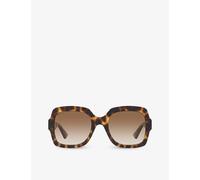 Gucci Gucci Gg1337S Rectangle-Frame Acetate Sunglasses Brown