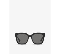 Gucci Gucci Gg1338S Rectangle-Frame Injected Sunglasses Black