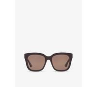 Gucci Gucci Gg1338S Rectangle-Frame Injected Sunglasses Red