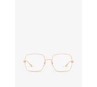 Gucci Gucci Gg1434O Square-Frame Metal Optical Glasses Gold