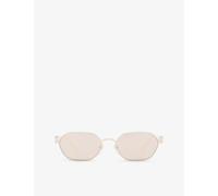 Gucci Gucci Gg1593S Rectangular-Frame Metal Sunglasses Gold