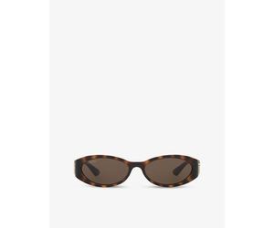 Gucci Gucci Gg1660S Oval-Frame Acetate Sunglasses Brown