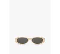 Gucci Gucci Gg1660S Oval-Frame Acetate Sunglasses Cream