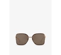 Gucci Gucci Gg1713Sa Square-Frame Metal Sunglasses Gold
