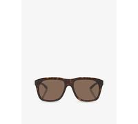 Gucci Gucci Gg2077S Rectangle-Frame Acetate Sunglasses Brown