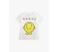 Gucci Gucci Mr. Men Branded Cotton-Jersey T-Shirt 9-36 Months New White/Mc 12-18 Months