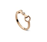 Gucci Horsebit 18ct Rose Gold 0.03ct Diamond Ring - N.5 GUC-300/N.5