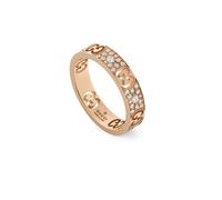 Gucci Icon 18ct Rose Gold Diamond Stardust Band Ring D - L GUC-195/L