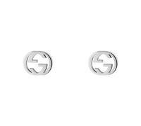 Gucci Interlocking 18ct White Gold 5mm Stud Earrings