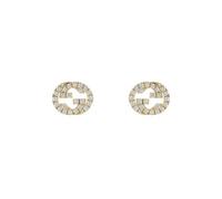 Gucci Interlocking 18ct Yellow Gold 0.38ct Diamond Stud Earrings D GUC-222
