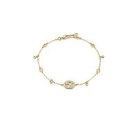 Gucci Interlocking 18ct Yellow Gold Diamond Bracelet