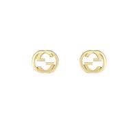 Gucci Interlocking 18ct Yellow Gold Stud Earrings GUC-224