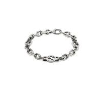 Gucci Interlocking Aged Sterling Silver Bracelet 16cm