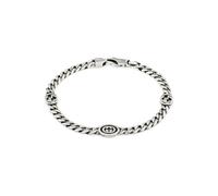 Gucci Interlocking Aged Sterling Silver Bracelet