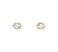 Gucci Interlocking Diamond Stud Earrings 18ct G Stud Motif Timeless Luxury In Gucci Presentation Box - Yellow Gold